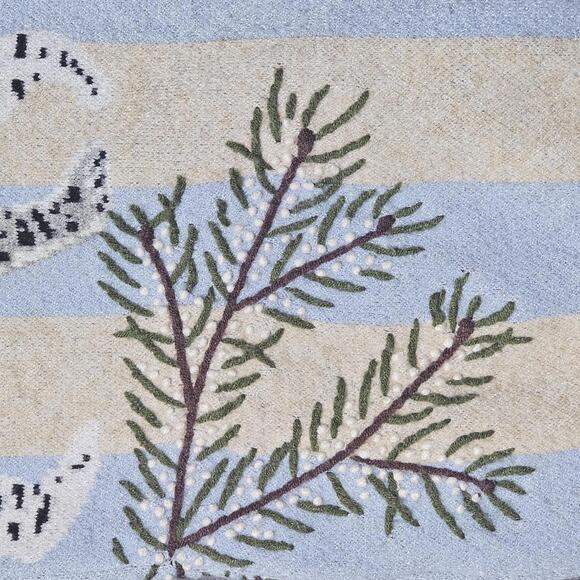 MAVRANS Men's Sweater RARE M Blue Beige Striped Leopard Print Knit Pullover Cat - Picture 4 of 14